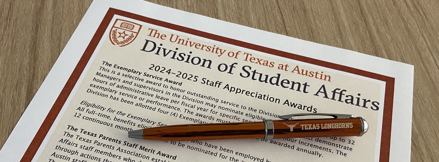 UT Austin Staff Appreciation nomination form